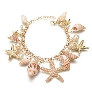 BB7 | Boho Starfish Shell Charm Beach Bracelet
